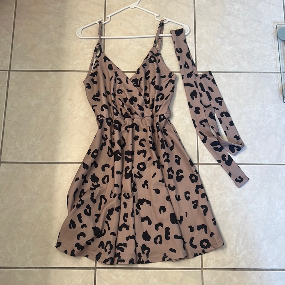 Shein leopard print dress